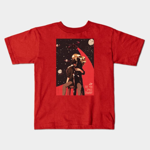 See u Space Cowboy Kids T-Shirt by zuksone